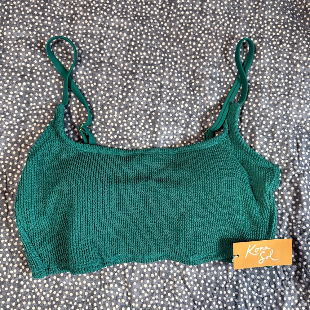 Kona Sol Green Bikini Top